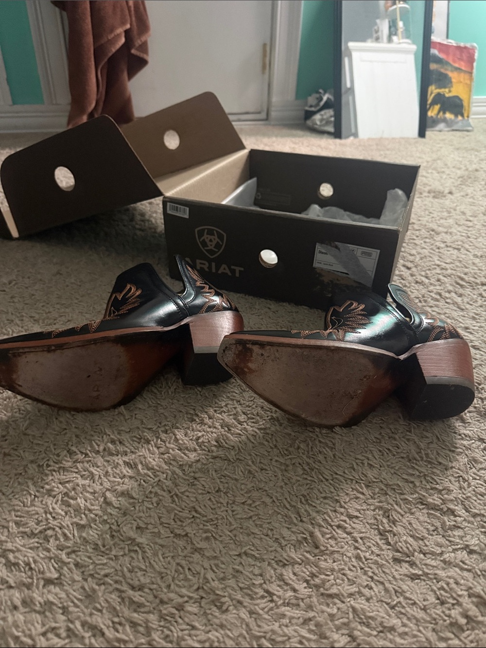 Women’s Black Dixon X Toe Western Boots - Picture 3 of 3